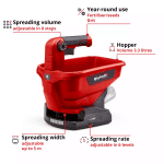 EINHELL Aku posipač Power X-Change GE-US 18 Li-Solo - Slika 3