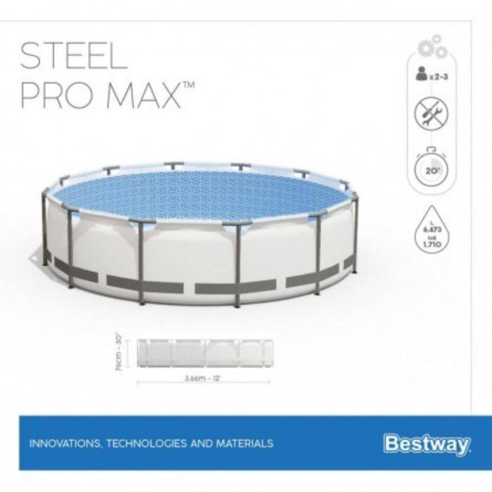 BESTWAY-Bazen-STEEL-PRO-MAX-pumpa-3.66-m-x-76-cm-2 BESTWAY Bazen STEEL PRO MAX + pumpa 3.66 m x 76 cm - Slika 3