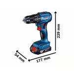 BOSCH Aku udarna bušilica-odvijač GSB 185-Li SOLO Professional - Slika 2