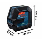 BOSCH Križni nivelir laser GLL 2-15 G + LB10 + BT150 Professional - Slika 2
