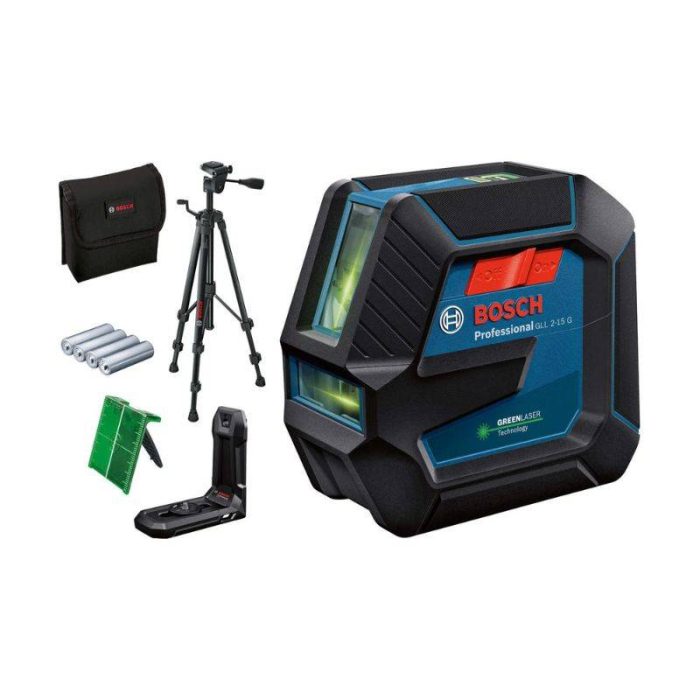 BOSCH Križni nivelir laser GLL 2-15 G + LB10 + BT150 Professional BOSCH Križni nivelir laser GLL 2-15 G + LB10 + BT150 Professional