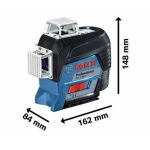 BOSCH Križni nivelir laser GLL 3-80 C+LR7 Professional - Slika 3