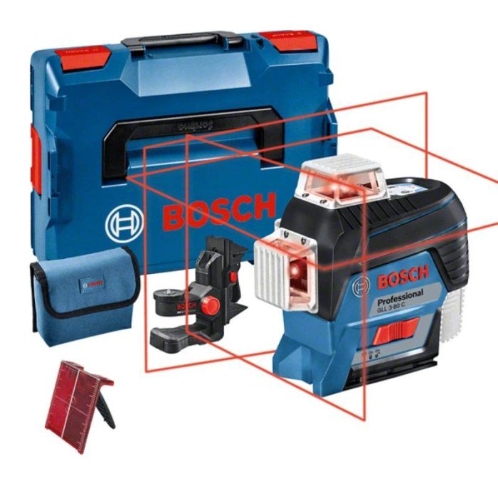 BOSCH Križni nivelir laser GLL 3-80 C+LR7 Professional BOSCH Križni nivelir laser GLL 3-80 C+LR7 Professional