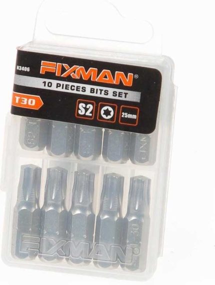 Bit odvijač T30X25mm 10 kom FIXMAN N3406