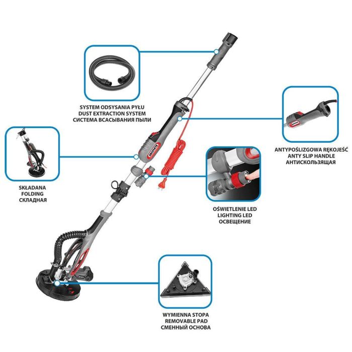 Brusilica-za-gips-710W-215mm-59G264-GRAPHITE-2 Brusilica za gips 710W, 215mm 59G264 GRAPHITE - Slika 3