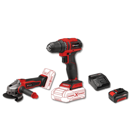 Einhell PCX Set 3 Bušilica+Kutna brusilica+Starter kit 4