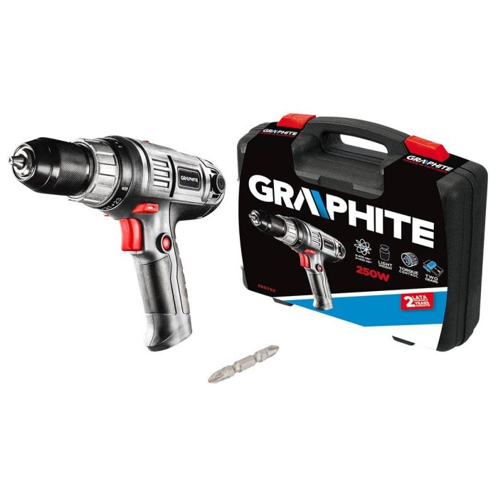 Električna bušilica-odvijač 250W GRAPHITE 58G792 - Slika 2