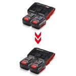 Einhell set dvostruki punjač i 2 x baterije 4,0Ah & Twincharger Kit - Slika 2
