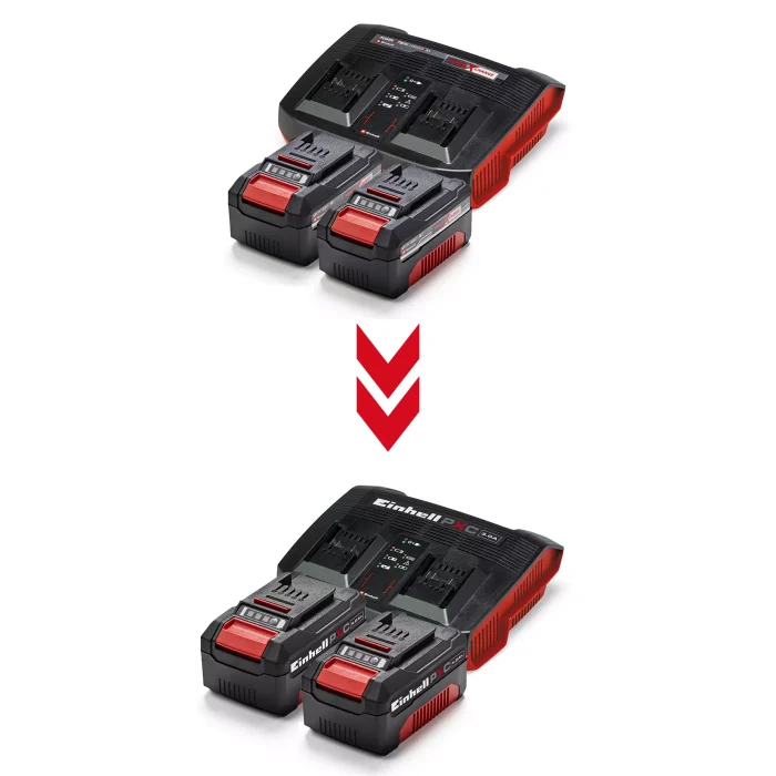 Einhell set dvostruki punjač i 2 x baterije 4,0Ah & Twincharger Kit - Slika 2