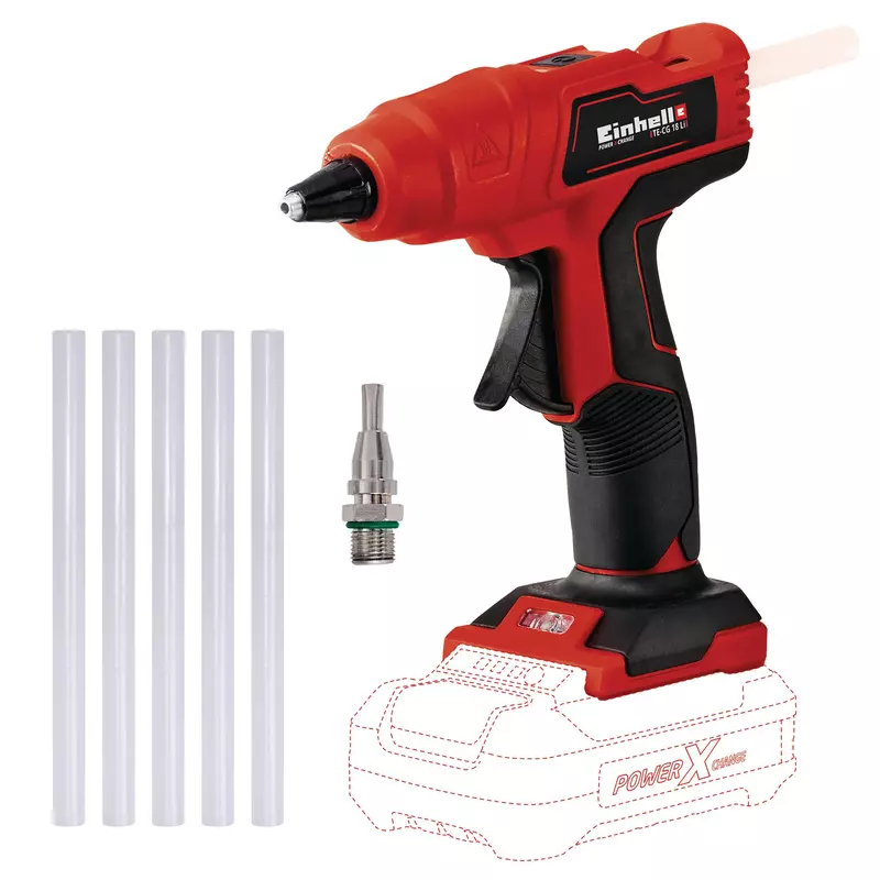 -FJPG-FWEBP-B800 (1) EINHELL Aku pištolj za vruće ljepilo Power X-Change TE-CG 18 Li- Solo - Slika 1
