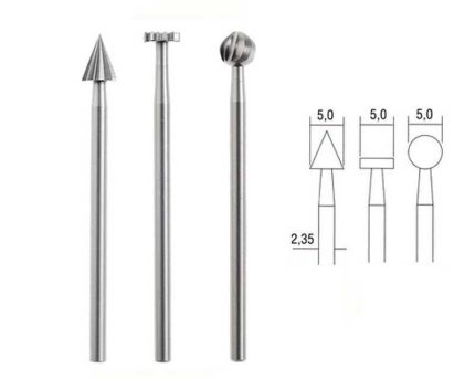 Glodalo od volfram-vanadij čelika 3 kom 28720 PROXXON