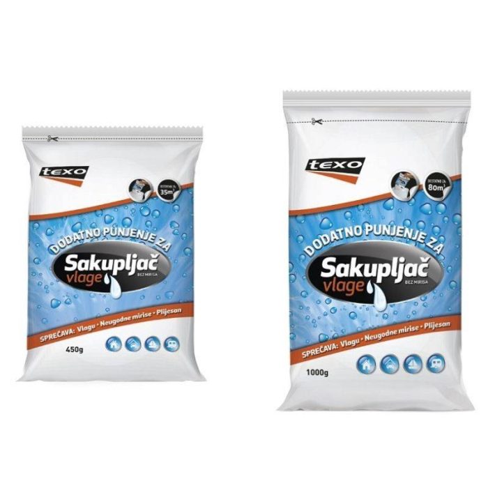 Granule za sakupljač vlage 450/1000 g TEXO Granule za sakupljač vlage 450/1000 g TEXO