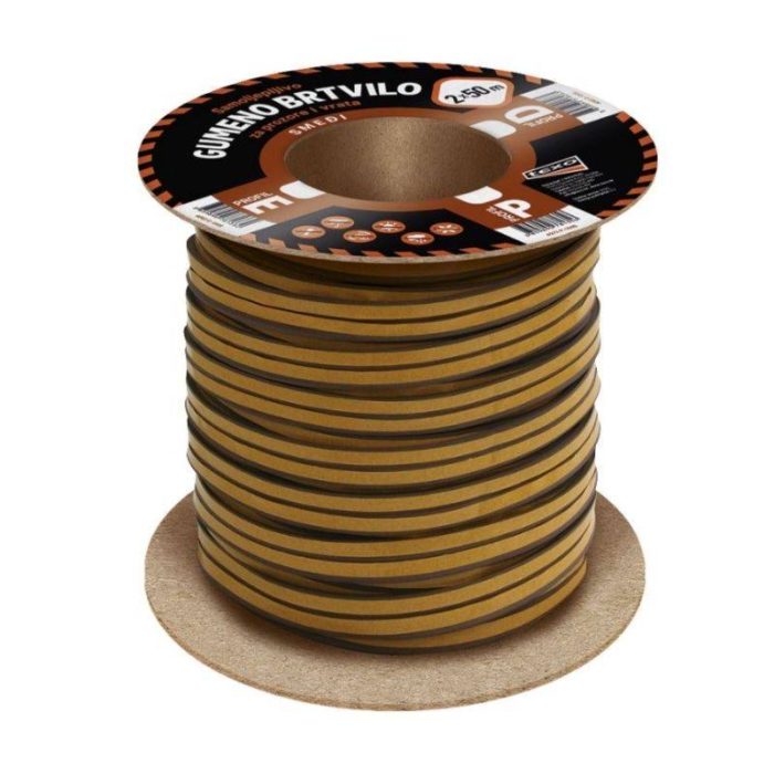 Gumeno-brtvilo-D-profil-bijelasmeda-2-x-50-m-TEXO-1 Gumeno brtvilo D-profil bijela/smeđa 2 x 50 m TEXO - Slika 2