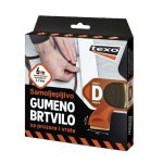 Gumeno brtvilo D-profil bijela/smeđa 6 m TEXO - Slika 2