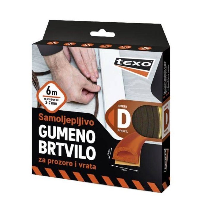 Gumeno-brtvilo-D-profil-bijelasmeda-6-m-TEXO-1 Gumeno brtvilo D-profil bijela/smeđa 6 m TEXO - Slika 2