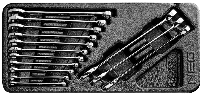 Kolica s alatom 6 ladica 126 kom NEO 84-223+G - Slika 5