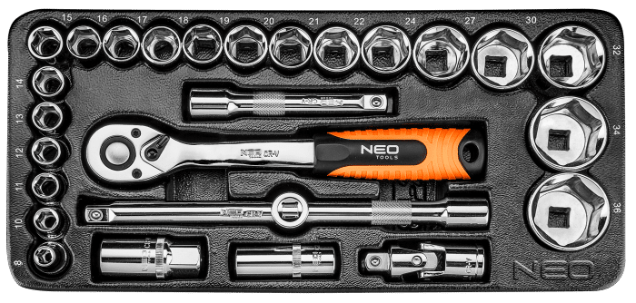 Kolica s alatom 6 ladica 126 kom NEO 84-223+G - Slika 8