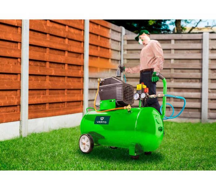 Kompresor 50 l VERTO 73K004 - Slika 2
