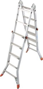 Krause teleskopske zglobne ljestve TeleMatic 4x5 gazišta MONTO - Slika 3