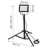 LED Reflektor s tripod stalkom 100 W 8500 Lm NEO 99-095 - Slika 5