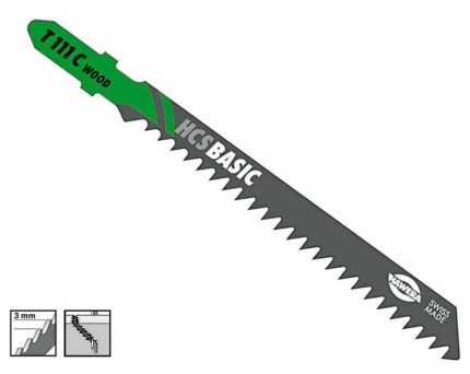 Nož za ubodnu pilu drvo 3.0 x 75 mm HAWERA T111C