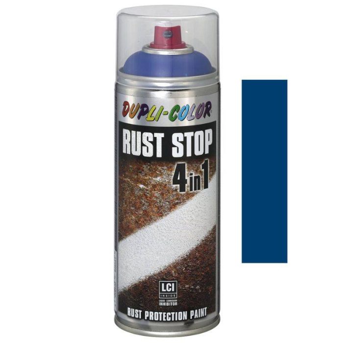 RUST STOP 4U1 sprej protiv hrđe 400 ml DUPLI-COLOR - RAL 5010 - Gentian plava