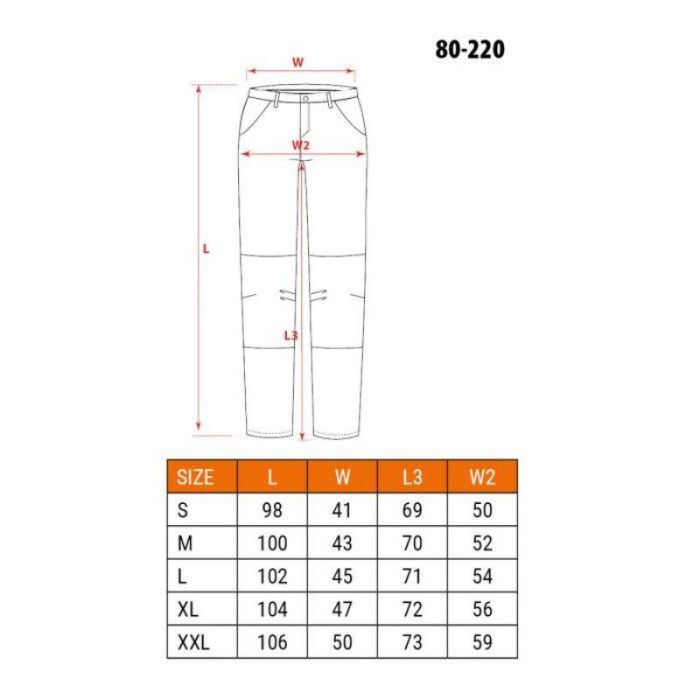 Radne ženske hlače S-XXL NEO 80-220 - Slika 2