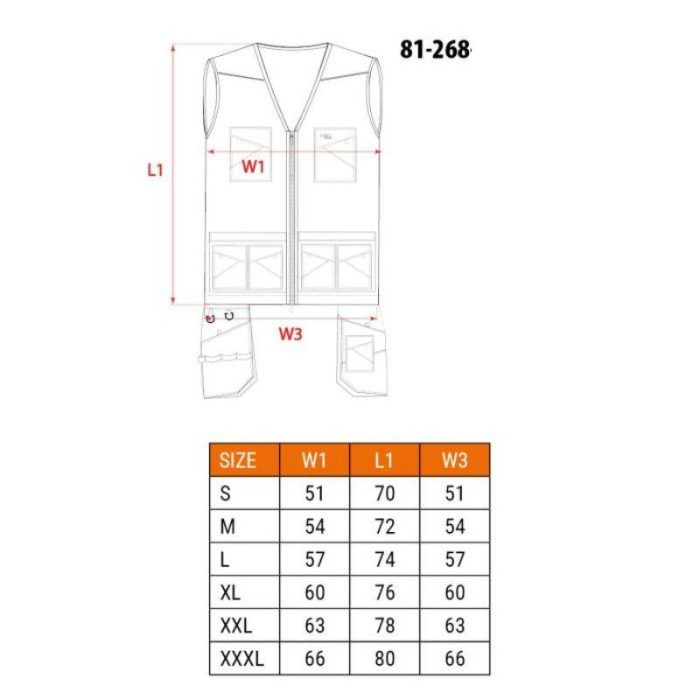Radni prsluk HD Slim S-XXXL NEO 81-268 - Slika 2