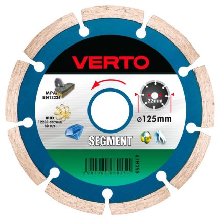 Rezna dijamantna ploča segmentna 125 mm VERTO 61H2S5