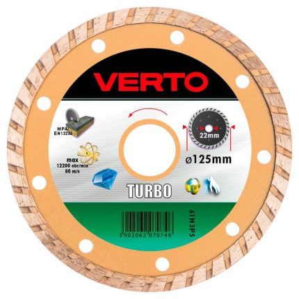 Rezna dijamantna ploča turbo 125 mm VERTO 61H3P5