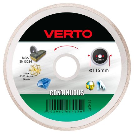 Rezna dijamantna ploča za keramiku 115 mm VERTO 61H2P1