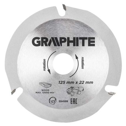 Rezna ploča za drvo 125 mm 3 zuba GRAPHITE 55H599