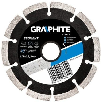 Rezna ploča za kamen/beton segmentna 115 mm GRAPHITE 57H604