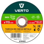 Rezna ploča za metal 115 mm VERTO 61H401