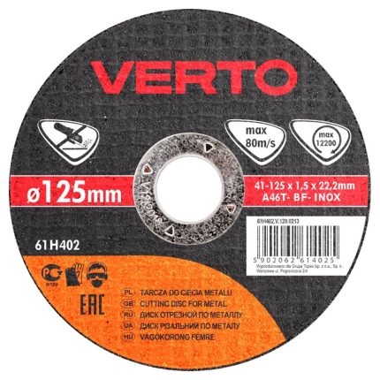 Rezna ploča za metal 125 mm VERTO 61H402