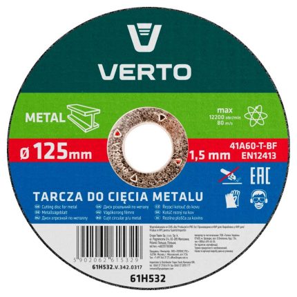 Rezna ploča za metal 125 mm VERTO 61H532