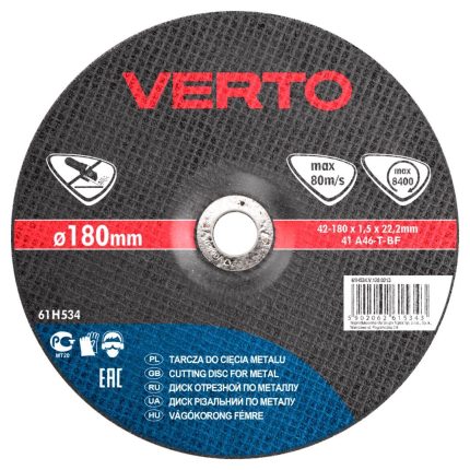 Rezna ploča za metal 180 mm VERTO 61H534