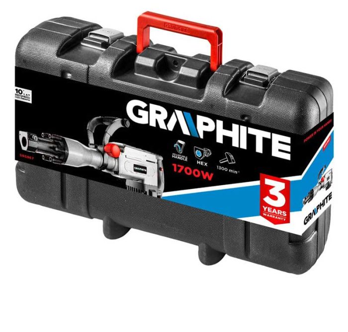 Rušeći udarni čekić 1700 W GRAPHITE 58G867 - Slika 3