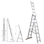 STS Trodijelne višenamjenske ljestve 6-11 gazišta