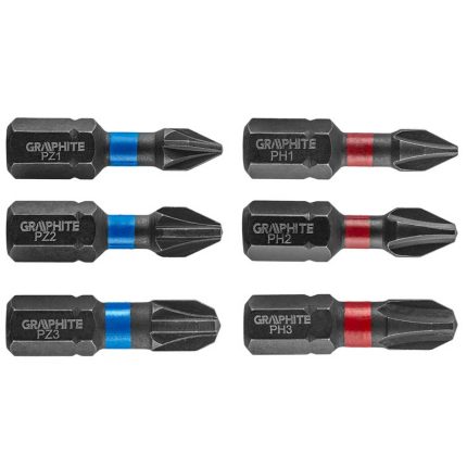 Set bit nastavaka 1/4" 6 kom GRAPHITE 56H540