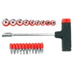 Set bitova i nasadnih ključeva s T-ručkom 21 kom TOP TOOLS 39D385