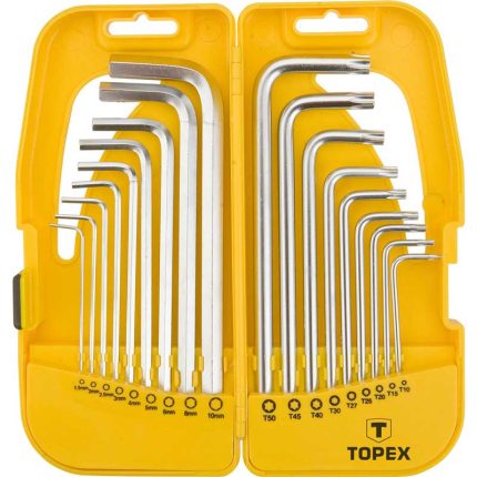 Set dugih imbus i torx ključeva 18 kom TOPEX 35D953