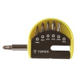 Set križnih PH bitova s držačem 7 kom Topex 39D350