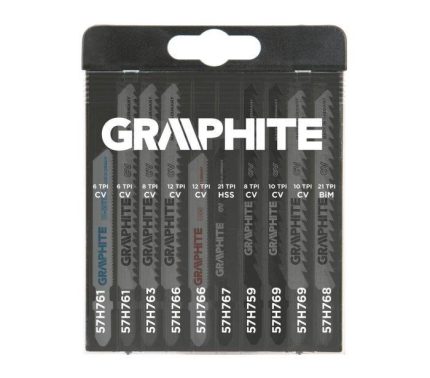 Set listova za ubodnu pilu 10 kom GRAPHITE 57H755