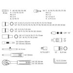 Set nasadnih ključeva 1/2" 1/4" 108 kom NEO 10-212 - Slika 6