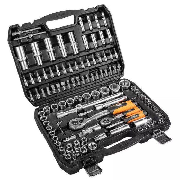 Set nasadnih ključeva 1/2" 1/4" 108 kom NEO 10-212 Set nasadnih ključeva 1/2" 1/4" 108 kom NEO 10-212
