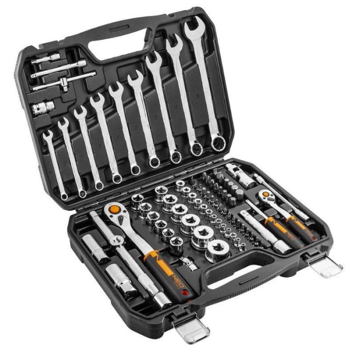 Set nasadnih ključeva 1/2" 1/4" 82 kom NEO 10-058 Set nasadnih ključeva 1/2" 1/4" 82 kom NEO 10-058