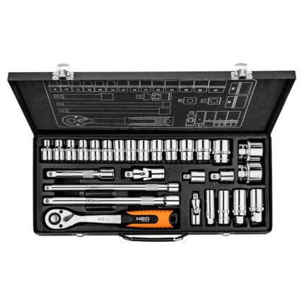 Set nasadnih ključeva 1/2" 3/8" 28 kom NEO 08-677