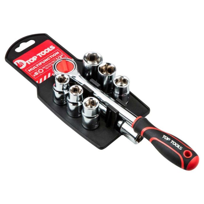 Set nasadnih ključeva 1/2" 8 kom TOP TOOLS 38D143 Set nasadnih ključeva 1/2" 8 kom TOP TOOLS 38D143