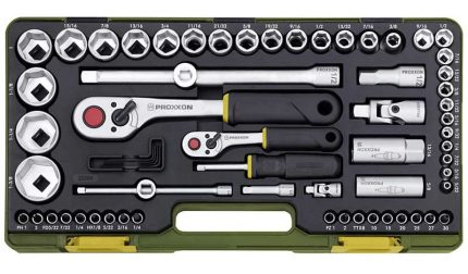 Set nasadnih ključeva 1/2" i 1/4" 65 kom 23294 PROXXON